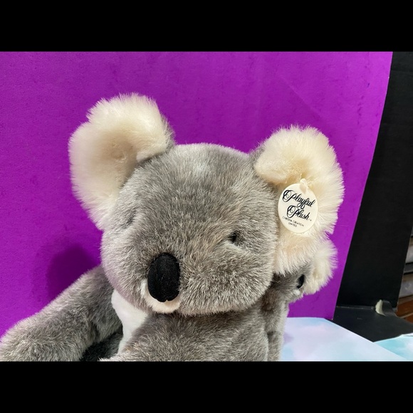 KOALA BEAR FAMILY VINTAGE 80s CHRISMA PLAYFUL PLUSH w/TAGS MOM & BABY KOALA BEAR - Picture 4 of 15
